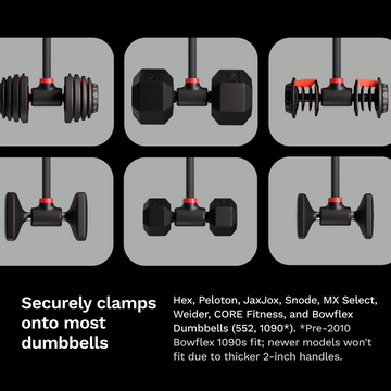 Works with most dumbbells