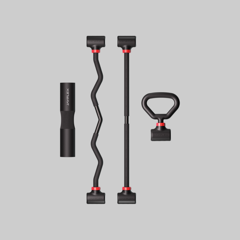 Hyperbell Bundle: Bar, EZ Curl, Kettlebell, Pad – Jayflex Fitness